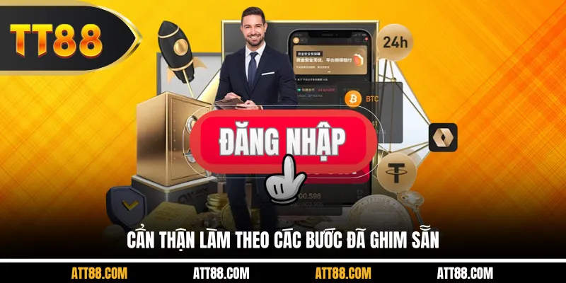 Cẩn thận làm theo các bước đã ghim sẵn